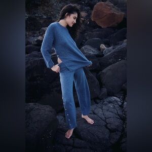 Free People Button Up Sweater Set